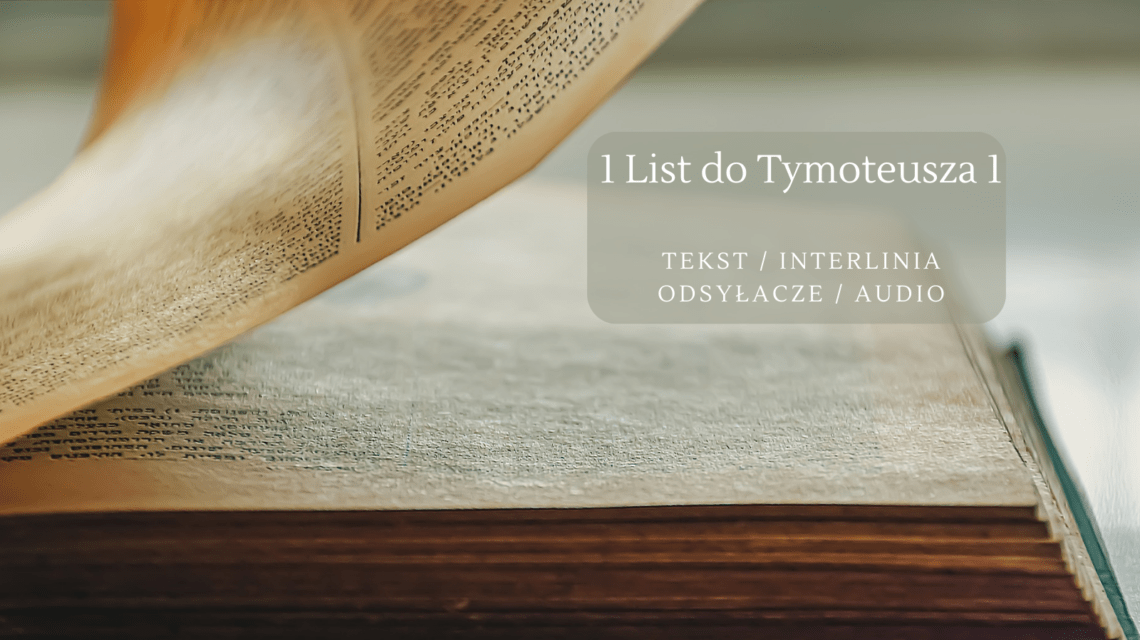 1 List do Tymoteusza 1