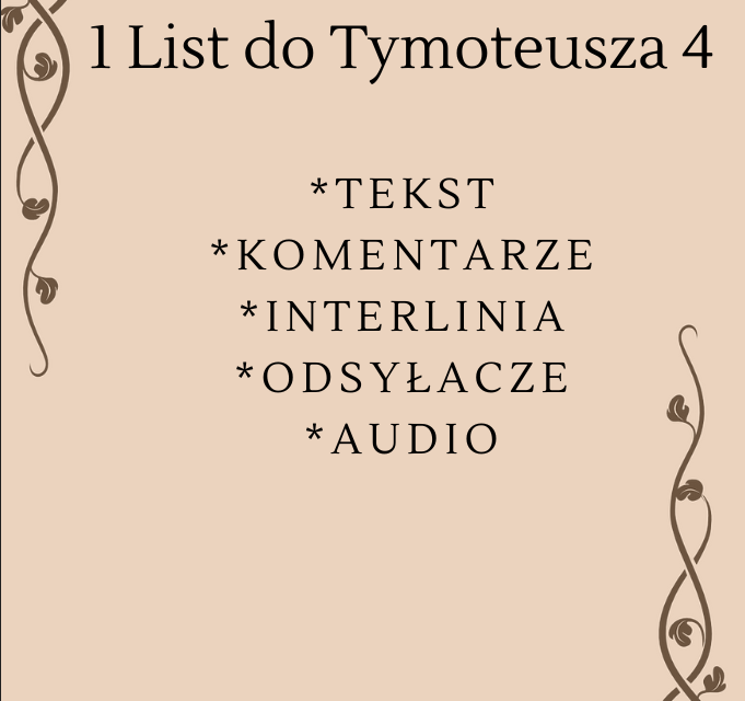1 List do Tymoteusza 4