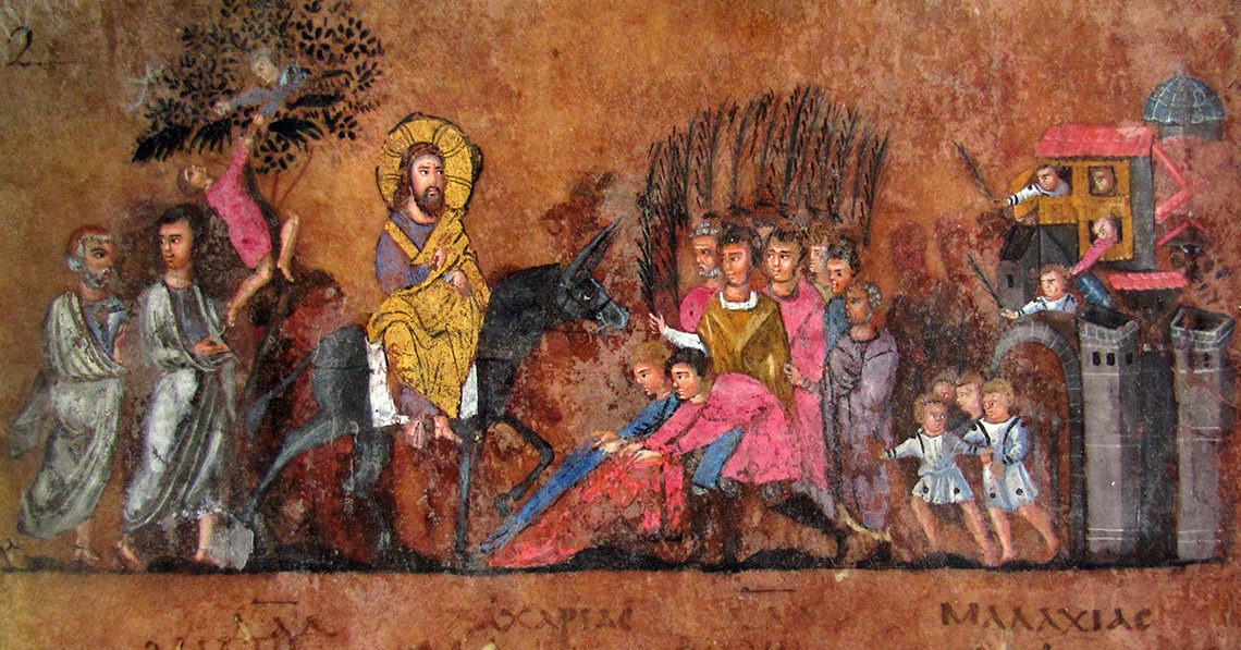 „Adventus” Chrystusa do Jerozolimy w Ewangeliach z Rossano z VI wieku