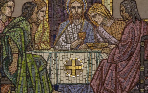 Fragment mozaiki w kaplicy św. Salwatorów w St. Andrews. / Lawrence OP / CC BY-NC-ND 2.0