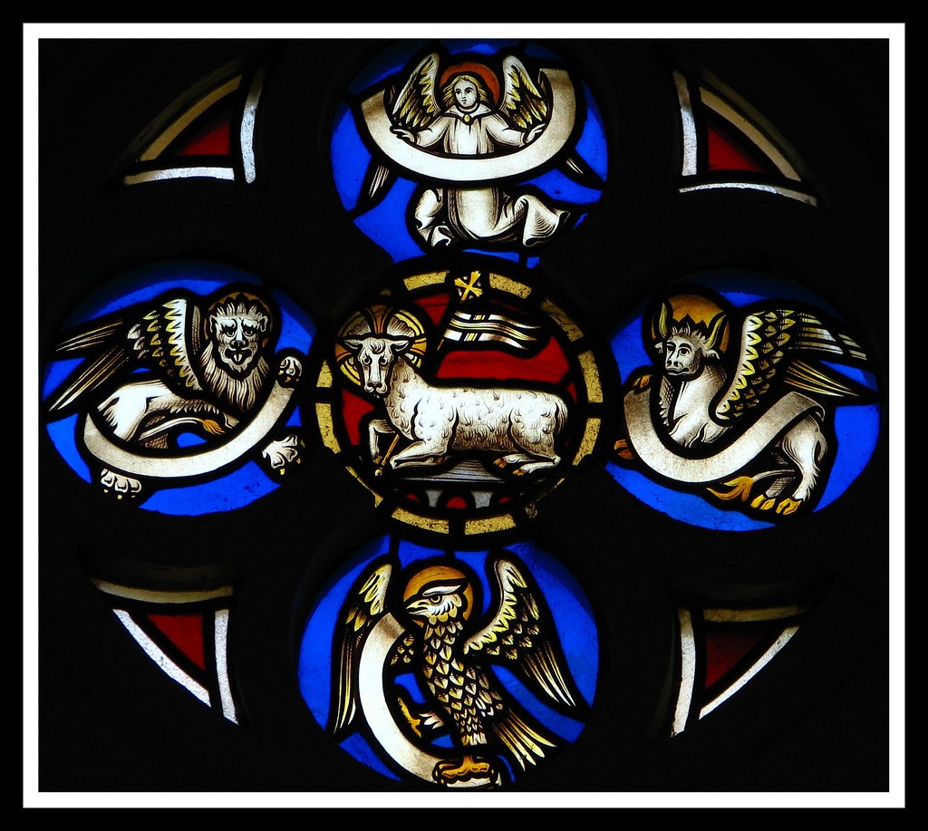 okno w kościele parafialnym Chicheley / Lawrence OP (CC BY-NC 2.0) / artykuł: Dlaczego cztery Ewangelie: interpretacje