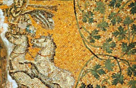 Mozaika Sol w Mauzoleum M na Nekropolii Watykańskiej / domena publiczna / artykuł: Sol invictus a Boże Narodzenie. Fakty i mity
